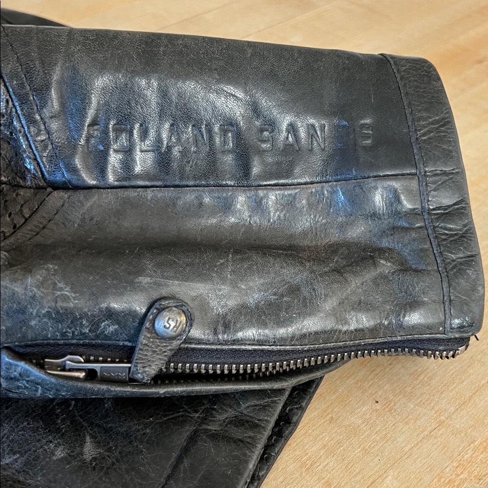 Roland Sands Design Maven distressed Cafe Moto Motorcycle Jacket Womens Small - Picture 11 of 13